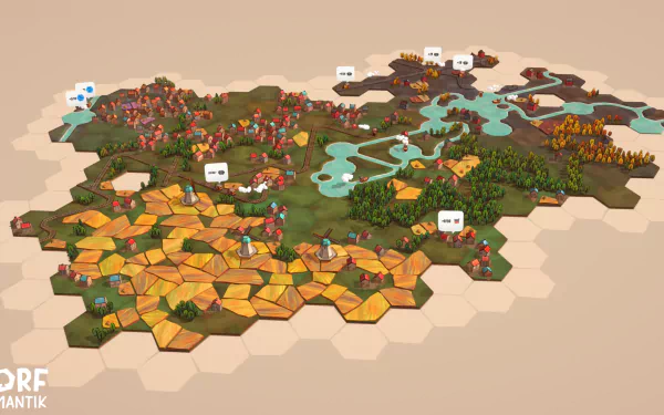 video game Dorfromantik HD Desktop Wallpaper | Background Image