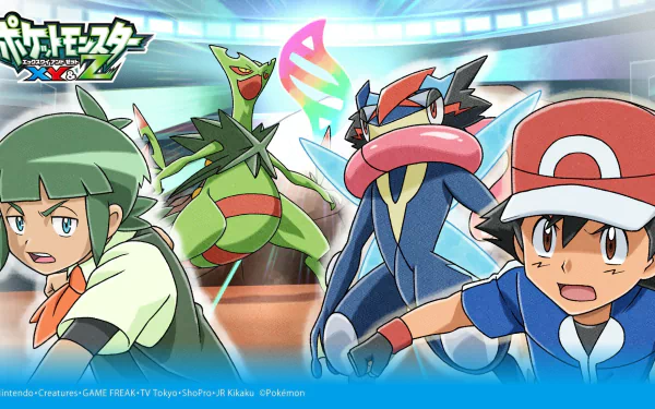Mega Sceptile (Pokémon) Greninja (Pokémon) Ash Ketchum Anime Pokemon HD Desktop Wallpaper | Background Image