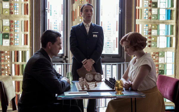 Marcin Dorociński Beth Harmon Anya Taylor-Joy TV Show The Queen's Gambit HD Desktop Wallpaper | Background Image