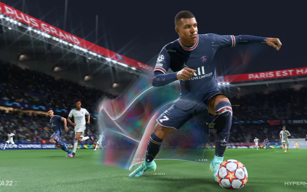 Kylian Mbappé video game FIFA 22 HD Desktop Wallpaper | Background Image