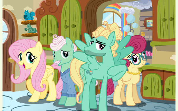 TV Show My Little Pony: Friendship is Magic My Little Pony Fluttershy Zephyr Breeze Gentle Breeze Posey Shy HD Wallpaper | Background Image
