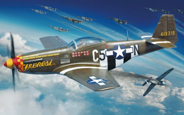 warplane aircraft military North American P-51 Mustang HD Desktop Wallpaper | Background Image