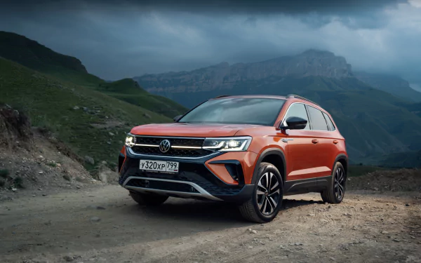  Orange 2021 Volkswagen Taos "JOY!" 4MOTION