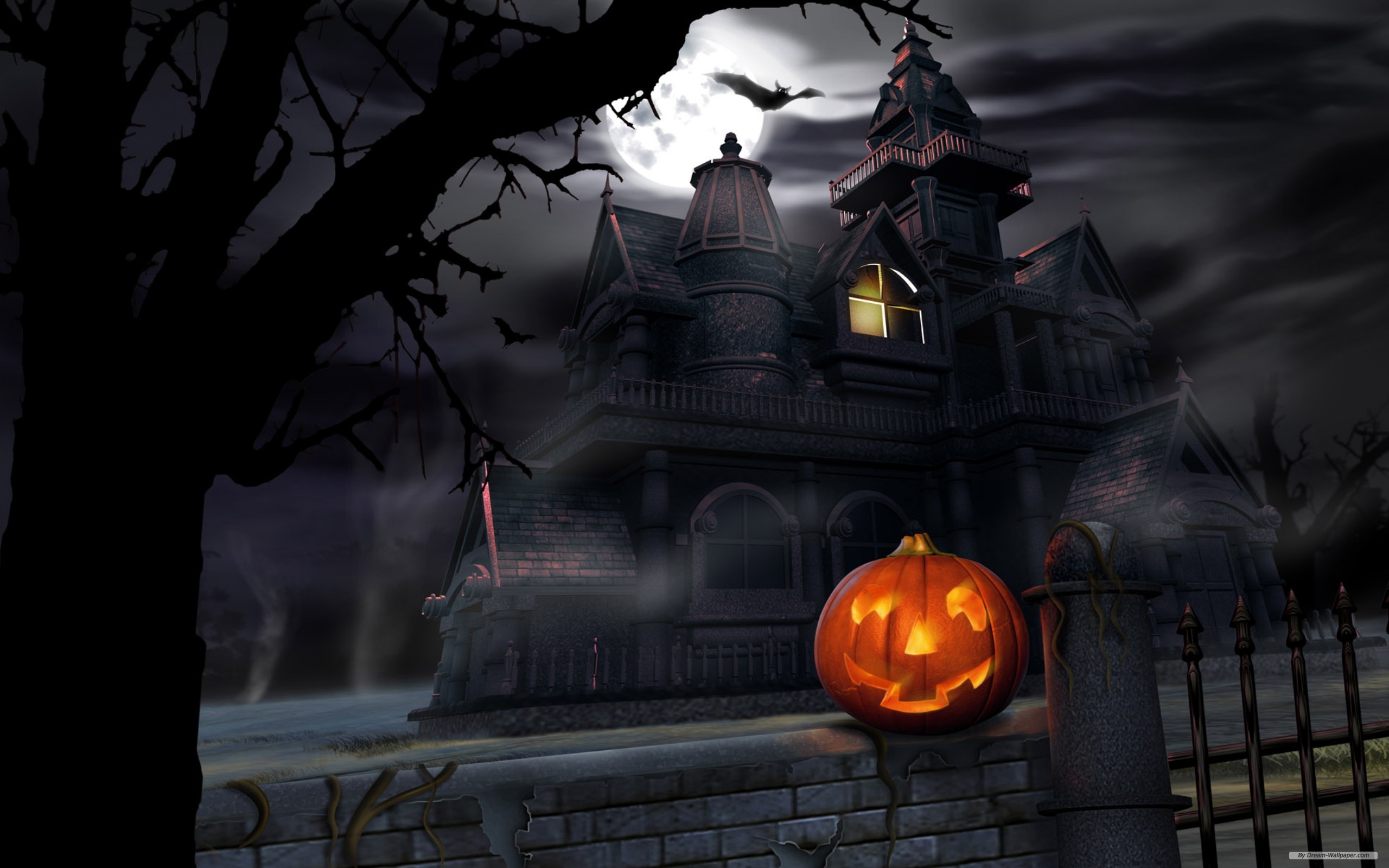 Halloween holiday desktop wallpaper.