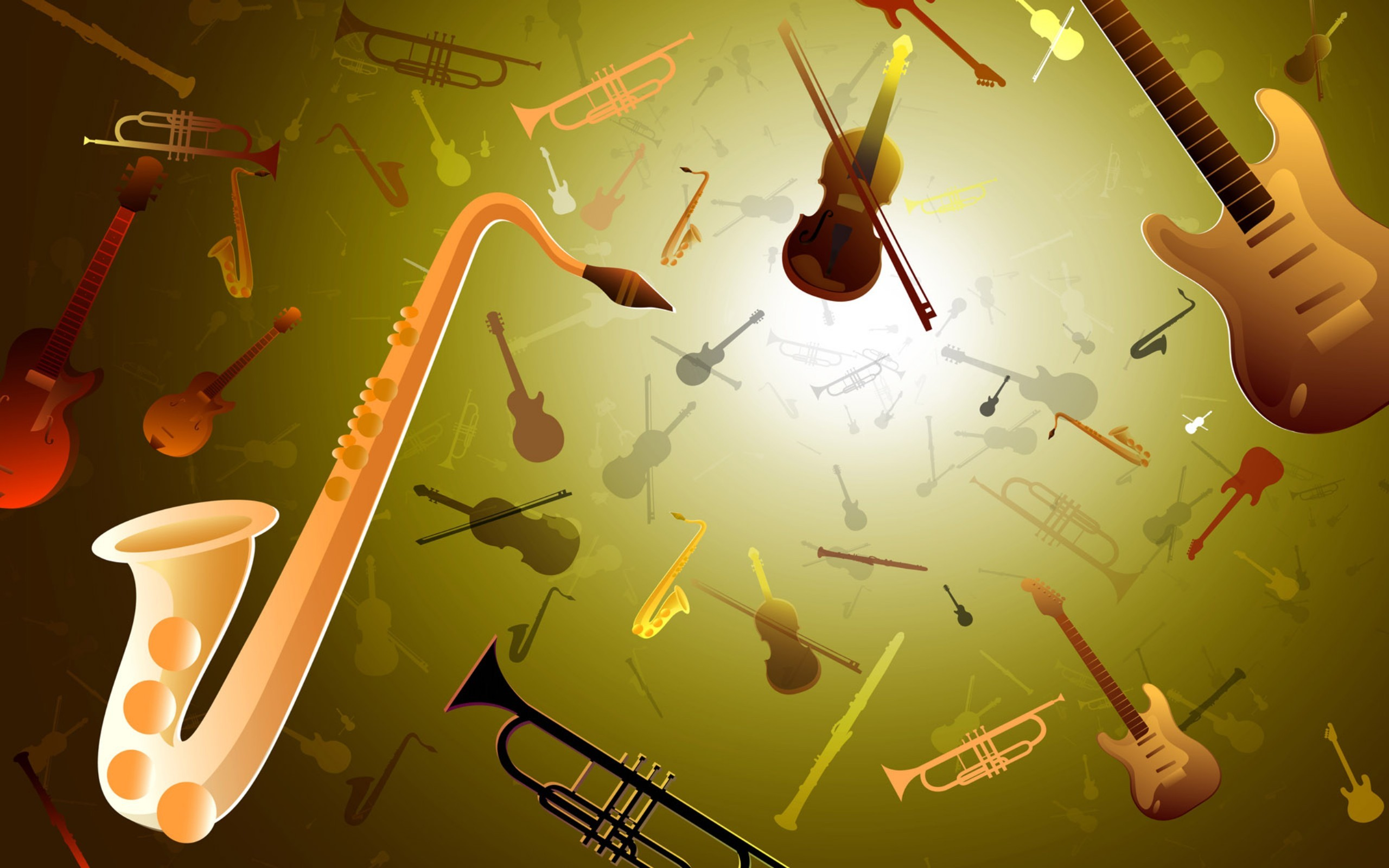 Artistic music instrument desktop wallpaper