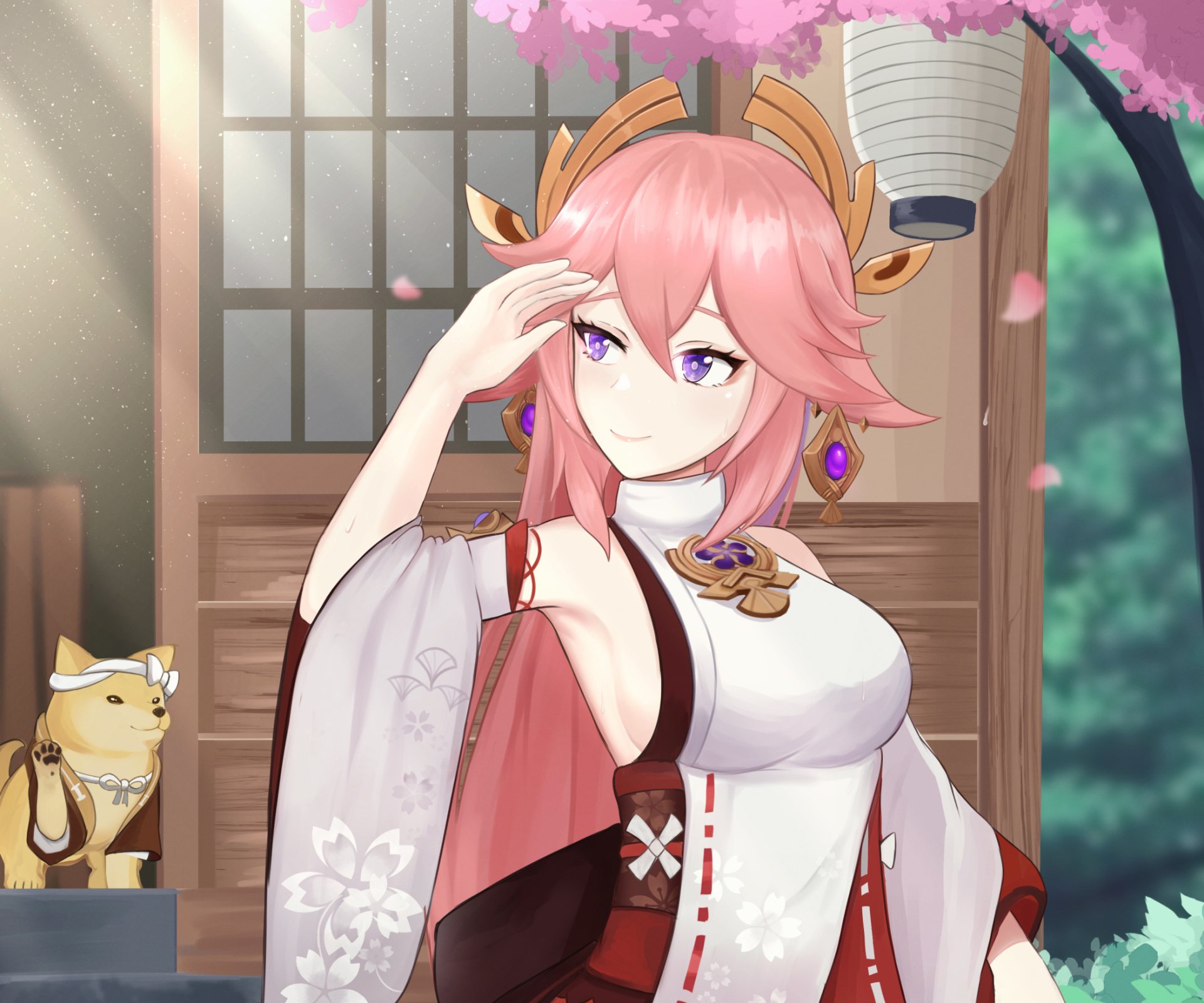 Download Yae Miko Guuji (Genshin Impact) Video Game Genshin Impact HD Wallpaper by BruLee