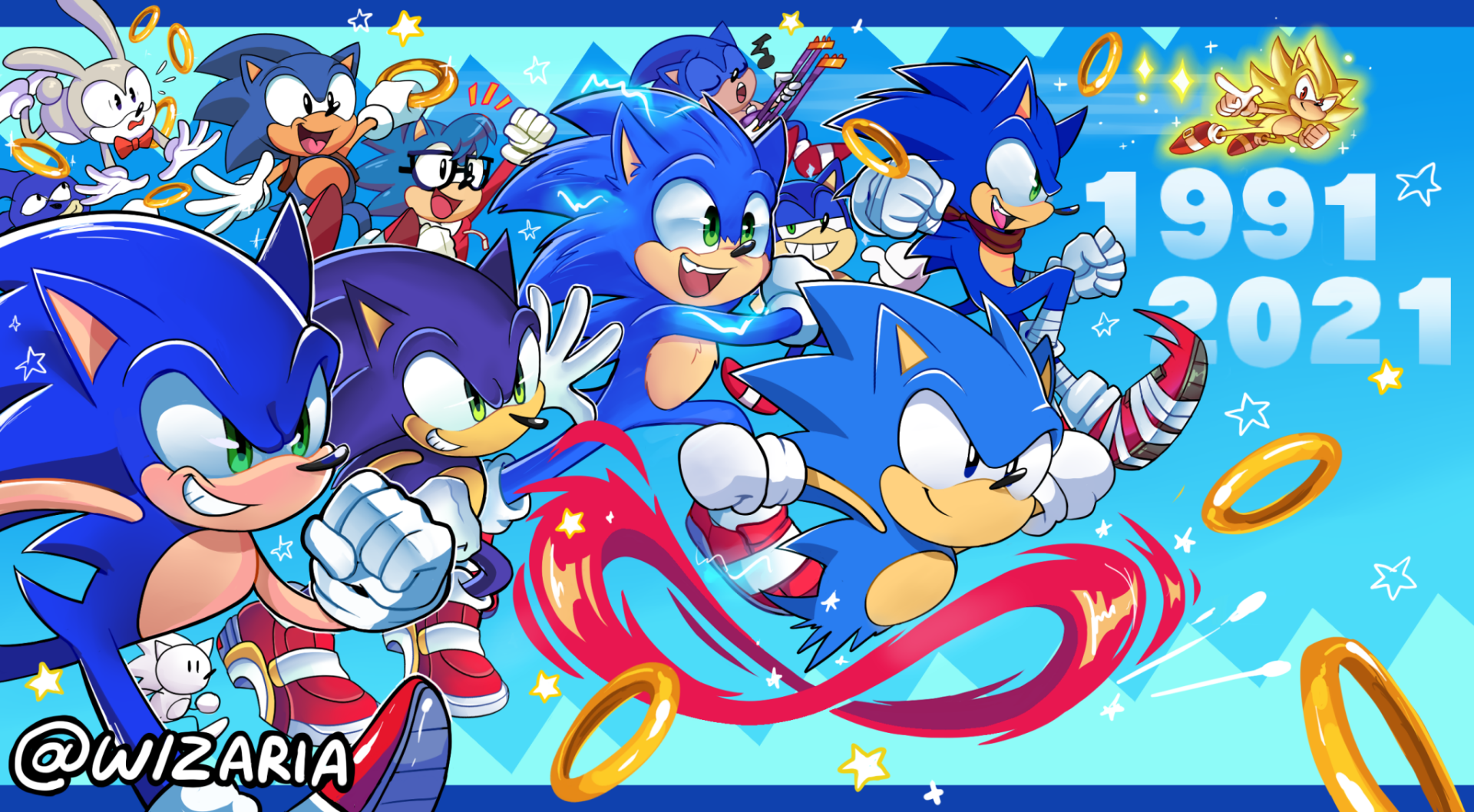 classic super sonic wallpaper