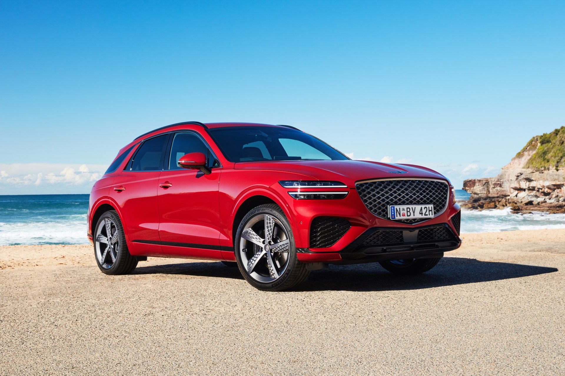 Download SUV Vehicle Genesis GV70 4k Ultra HD Wallpaper