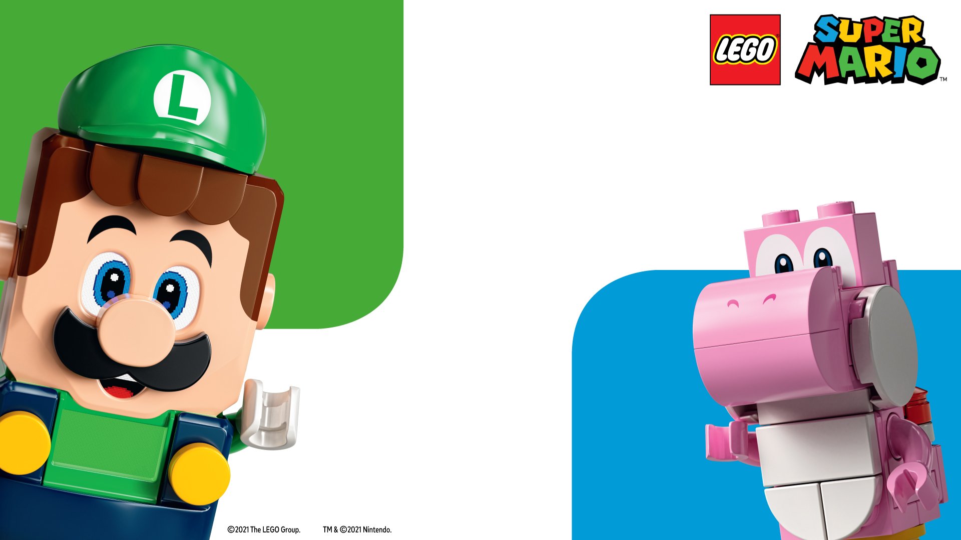 Download Luigi Yoshi Lego Video Game Lego Super Mario HD Wallpaper