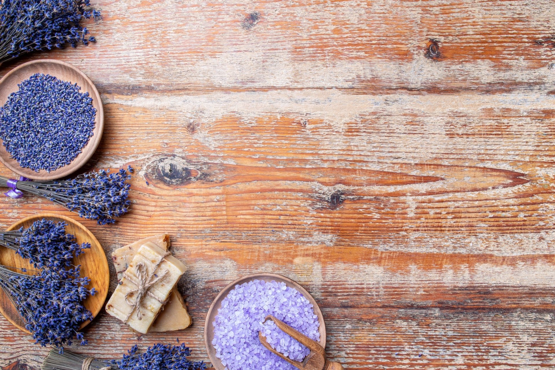 Download Still Life Bath Salt Lavender Flower Man Made Spa HD Wallpaper