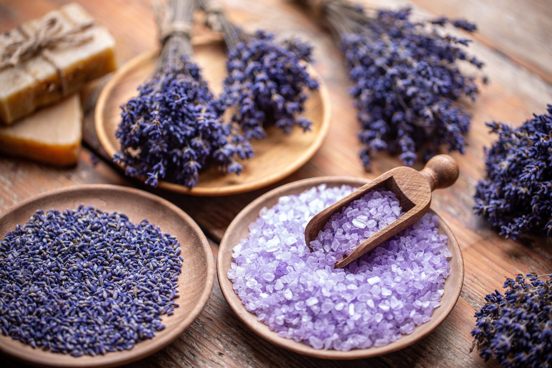 Download Bath Salt Lavender Man Made Spa HD Wallpaper