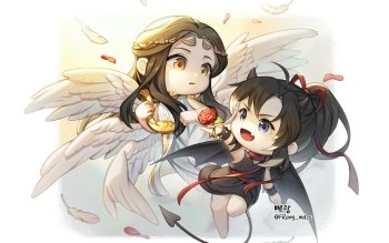 Mobile wallpaper: Anime, Chibi, Lan Zhan, Wei Ying, Lan Wangji