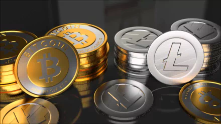 Litecoin bitcoin coin technology cryptocurrency HD Desktop Wallpaper | Background Image
