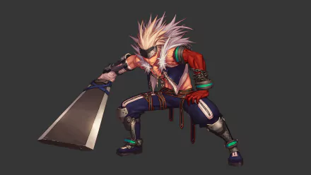 Dungeon Fighter Online character wielding a large sword in dynamic pose, in high-definition wallpaper for desktop background.