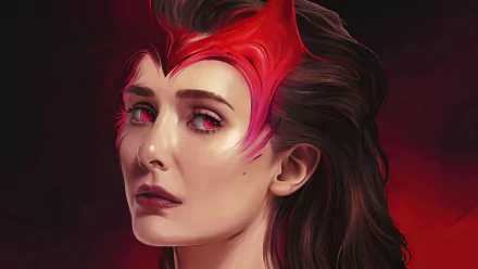 Wanda Maximoff Elizabeth Olsen Scarlet Witch TV Show WandaVision HD Desktop Wallpaper | Background Image