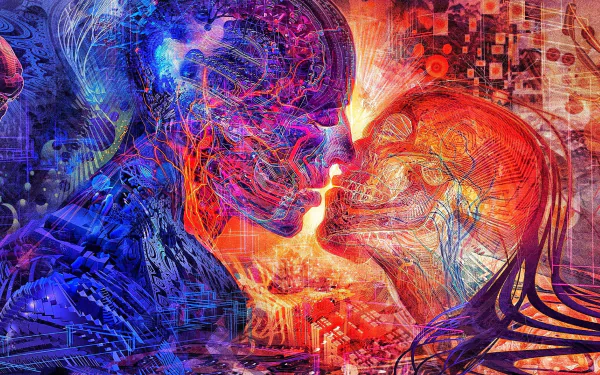 kiss artistic love HD Desktop Wallpaper | Background Image