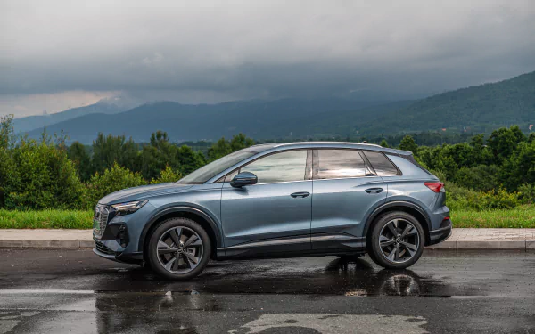 electric car SUV Audi Q4 vehicle Audi Q4 e-tron HD Desktop Wallpaper | Background Image