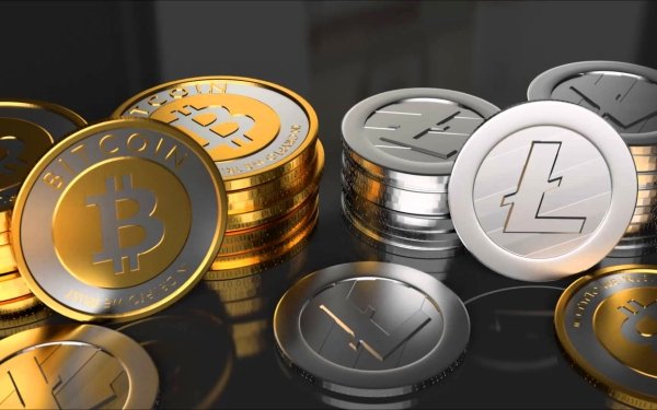 Technology Cryptocurrency Coin Bitcoin Litecoin HD Wallpaper | Background Image