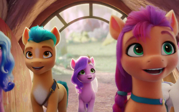 Pipp Petals Zipp Storm Izzy Moonbow Hitch Trailblazer Sunny Starscout movie My Little Pony: A New Generation HD Desktop Wallpaper | Background Image