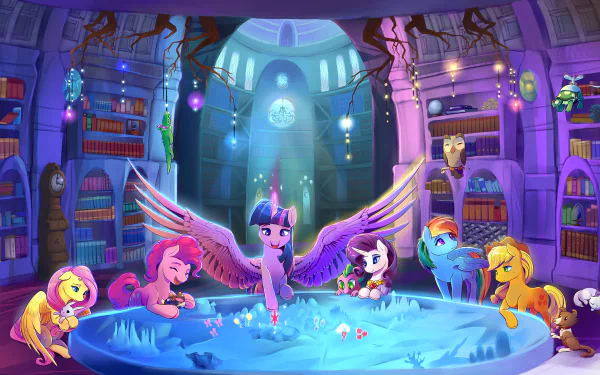 Winona (My Little Pony) Gummy (My Little Pony) Tank (My Little Pony) Opalescence (My Little Pony) Owlowiscious (My Little Pony) Angel Bunny Applejack (My Little Pony) Rainbow Dash Fluttershy (My Little Pony) Spike (My Little Pony) Rarity (My Little Pony) Pinkie Pie Twilight Sparkle TV Show My Little Pony: Friendship Is Magic HD Desktop Wallpaper | Background Image