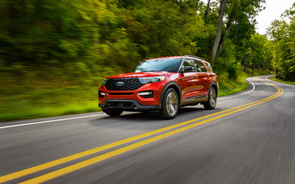  2022 Red Ford Explorer ST-Line