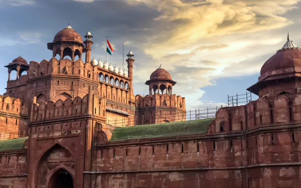  National flag hoisted at Red Fort in New Delhi, India by Roop Dey