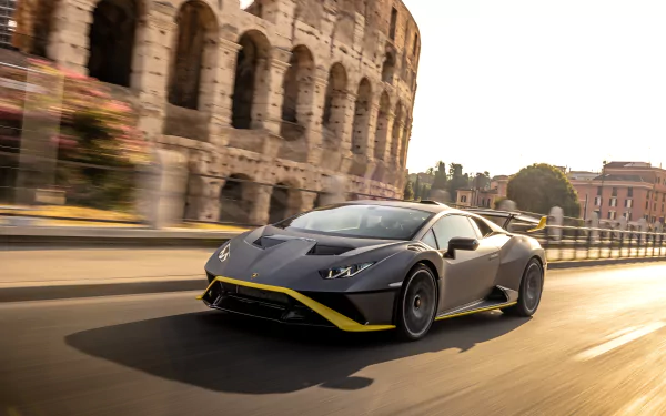 supercar vehicle Lamborghini Huracán STO HD Desktop Wallpaper | Background Image