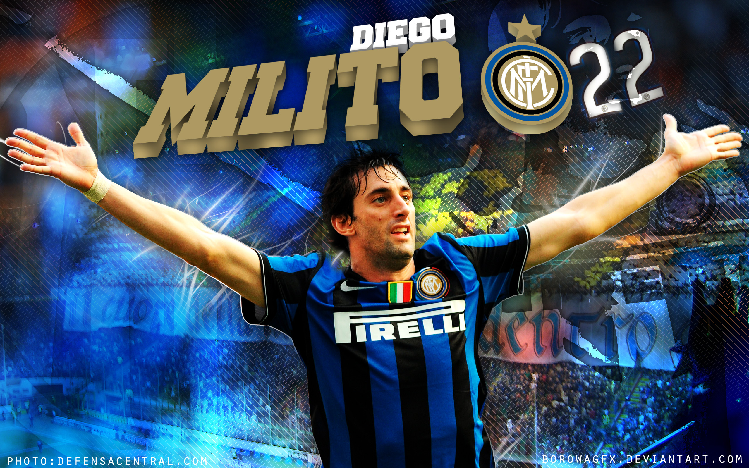 Download Inter Milan Diego Milito Sports HD Wallpaper