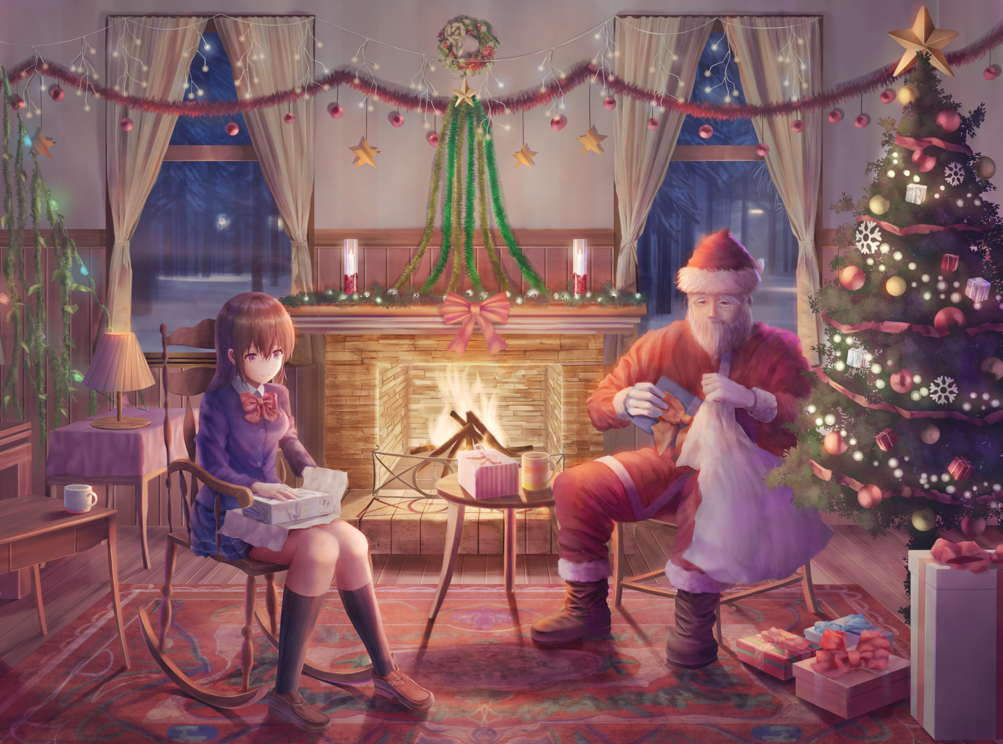 Anime Christmas HD Wallpaper by タミっ子