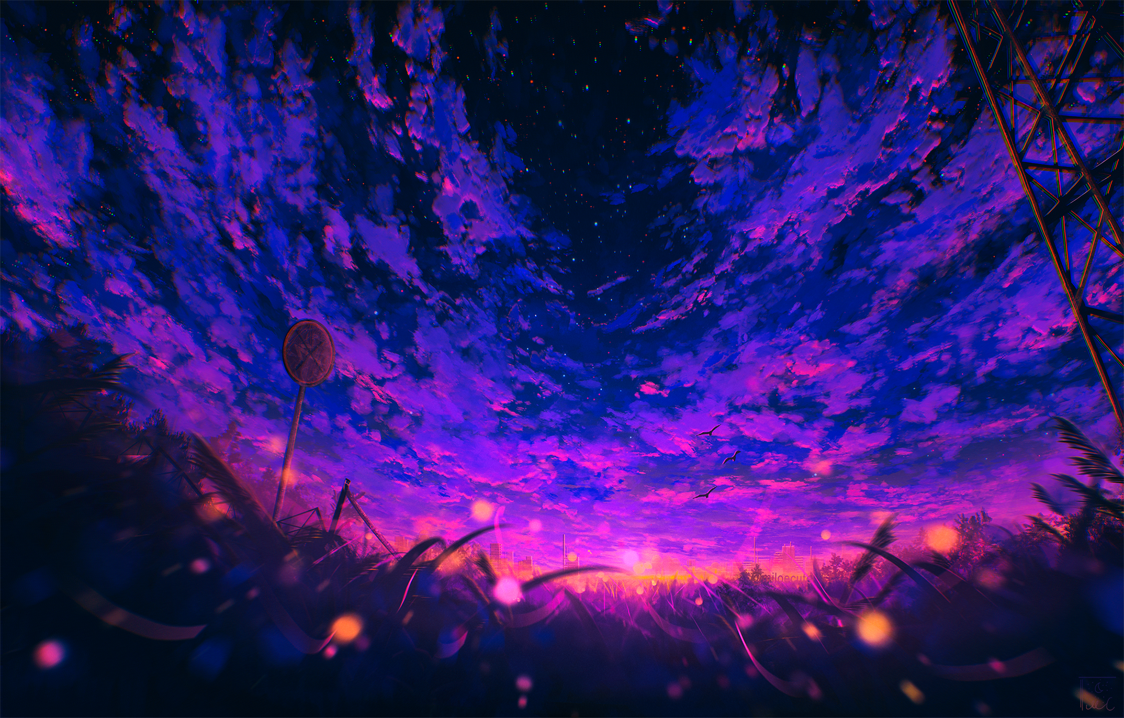 Anime Sky HD Wallpaper by Elizabeth Miloecute
