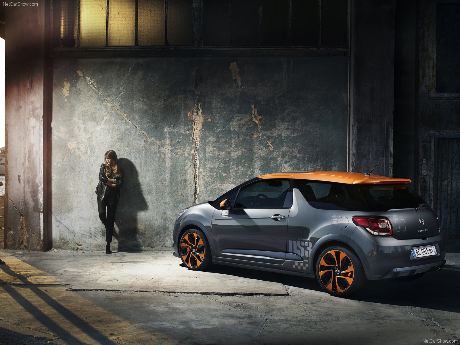 Download Grey Orange (Color) Road Race Car Vehicle Citroën Wallpaper