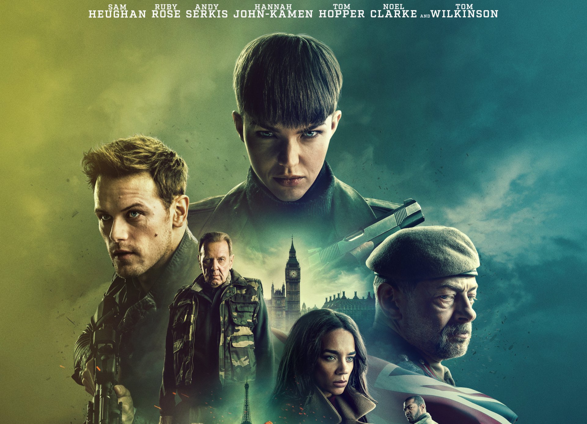 Download Tom Wilkinson Hannah John-Kamen Ruby Rose Sam Heughan Movie SAS: Red Notice HD Wallpaper