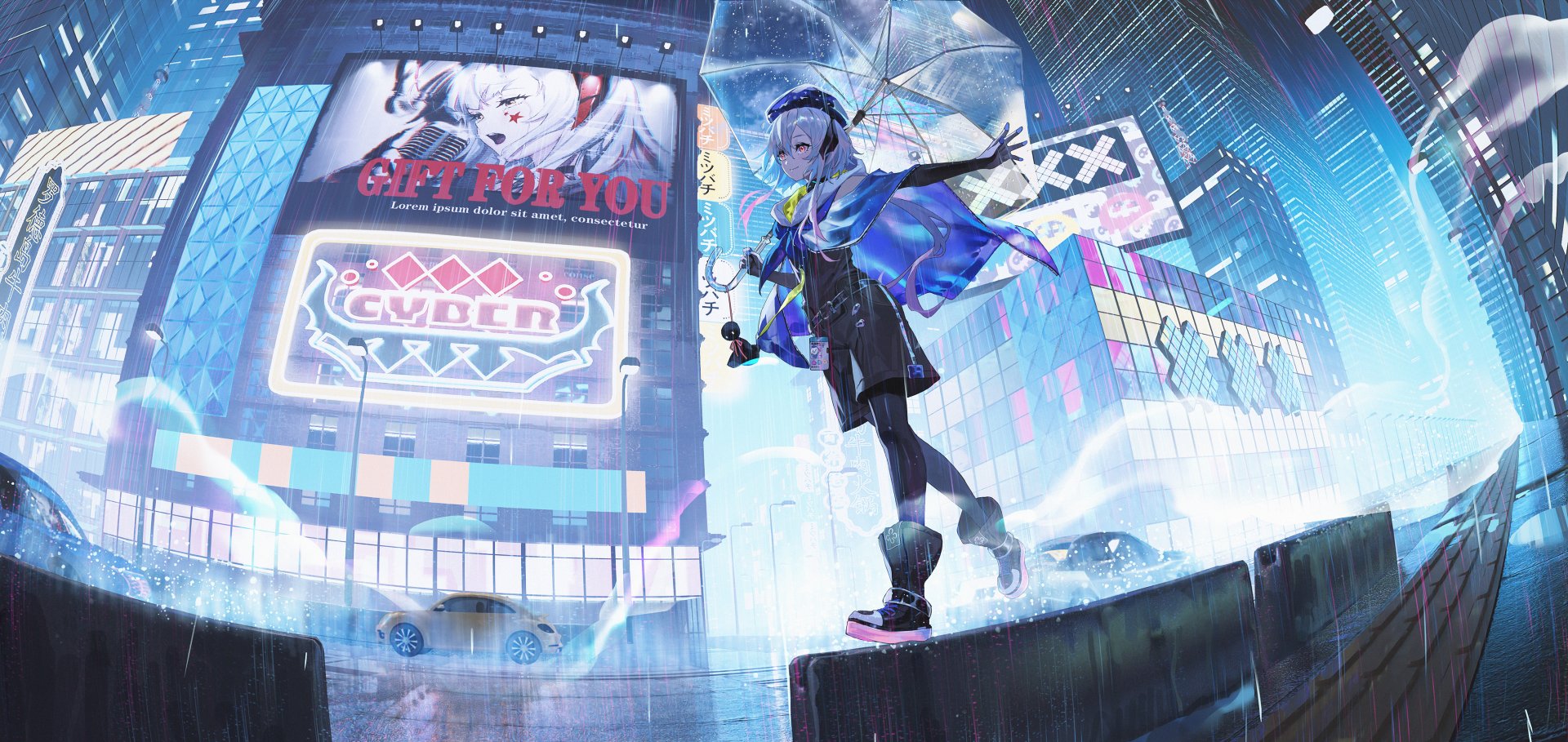 Download Mizuki (Arknights) Umbrella Video Game Arknights HD Wallpaper by 桐野