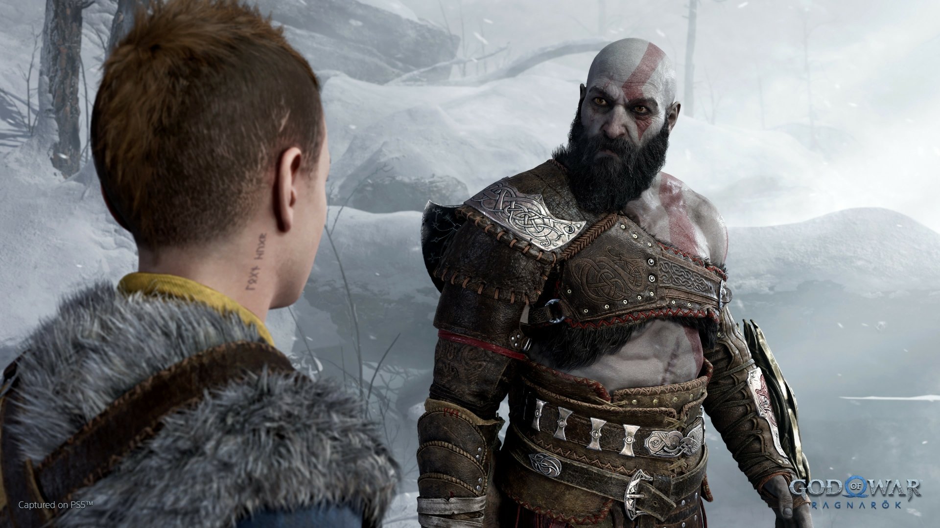 Download Atreus (God Of War) Kratos (God Of War) Video Game God Of War: Ragnarök 4k Ultra HD Wallpaper