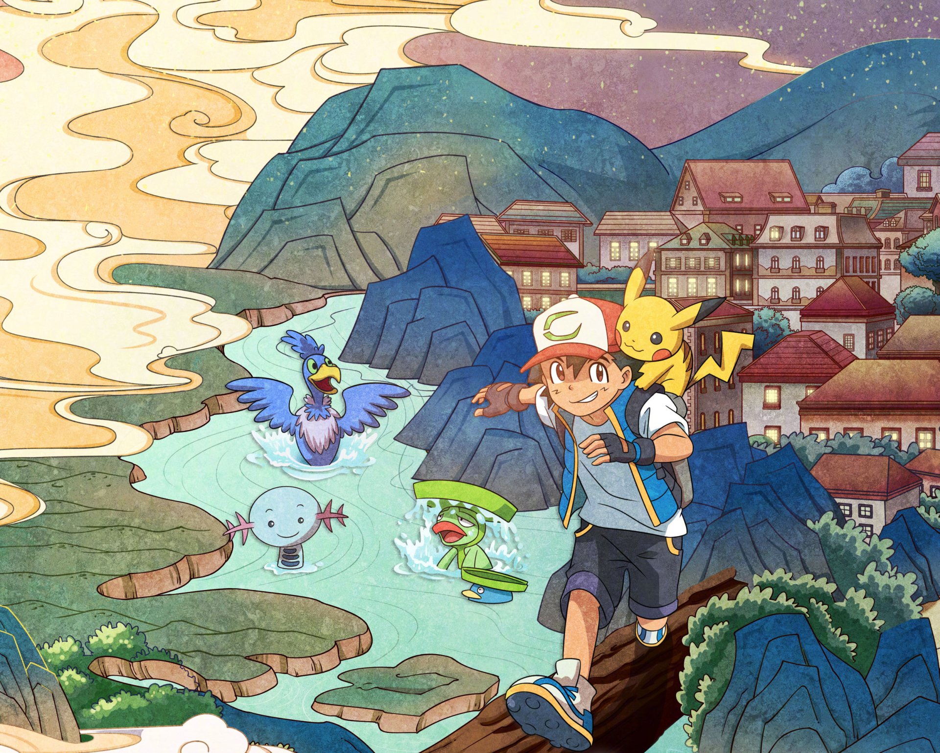 Download Ash Ketchum Pikachu Anime Pokémon The Movie: Secrets Of The Jungle HD Wallpaper