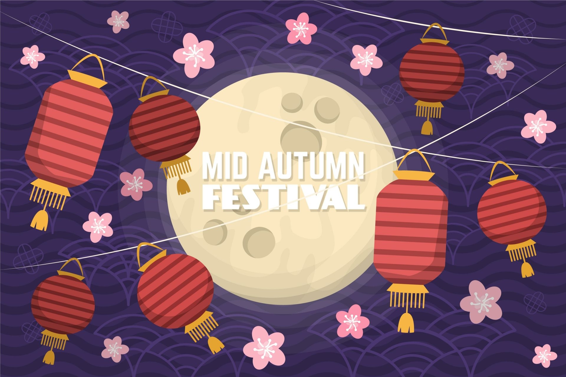 Download Moon Festival Holiday Mid-Autumn Festival HD Wallpaper