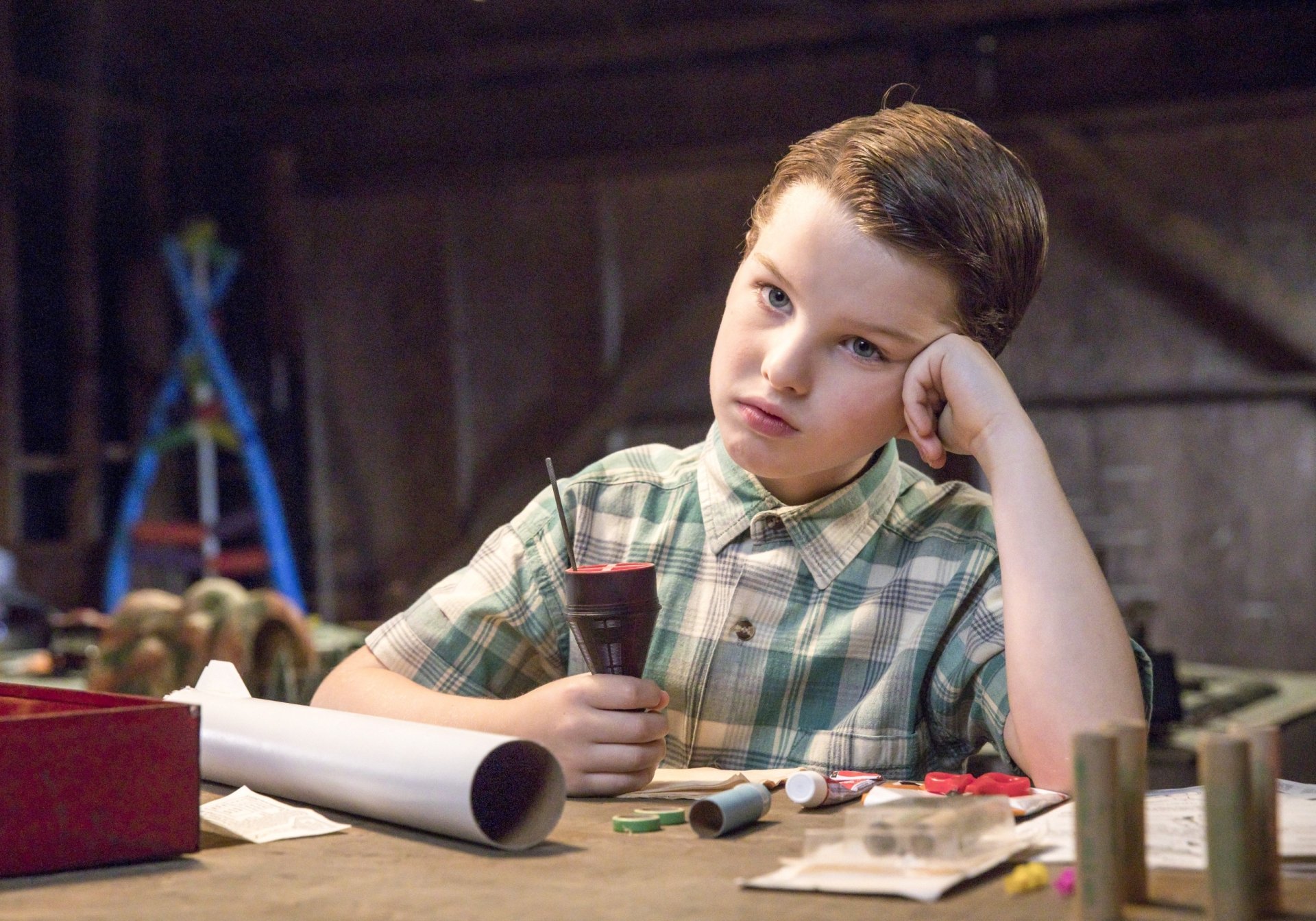 Download Sheldon Cooper Iain Armitage TV Show Young Sheldon HD Wallpaper