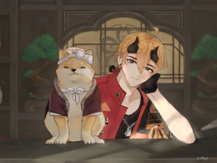 Thoma (Genshin Impact) Shiba (Genshin Impact) video game Genshin Impact HD Desktop Wallpaper | Background Image