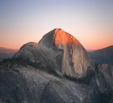 Half Dome in Yosemite taken from the edge of Mount Watkins — stunning sunset and great alpenglow. by Dylan Taylor
