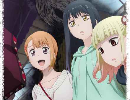 Yuria Niguredou Hana Yurikawa Miko Yotsuya Anime Mieruko-chan HD Desktop Wallpaper | Background Image