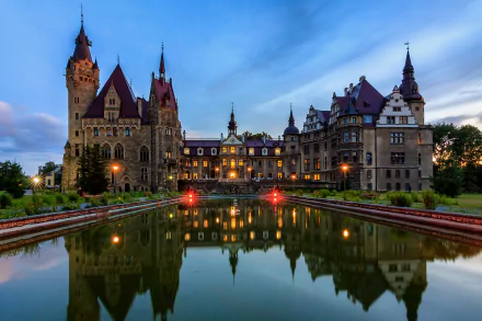 man made Moszna Castle HD Desktop Wallpaper | Background Image