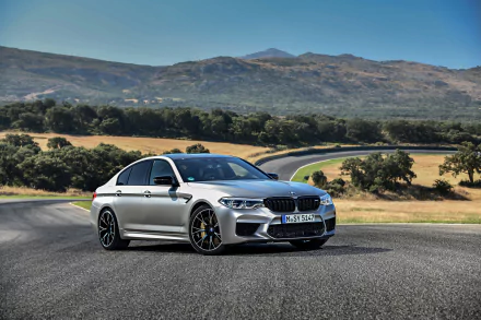 silver car vehicle BMW M5 Competition HD Desktop Wallpaper | Background Image