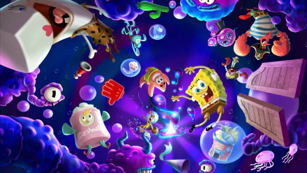 Patrick Star SpongeBob SquarePants video game SpongeBob SquarePants: The Cosmic Shake HD Desktop Wallpaper | Background Image