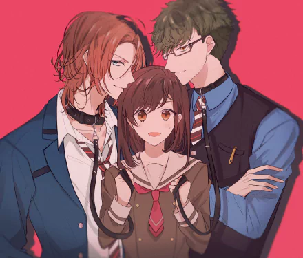 Osakabe Seiji Akira Kirigaya Yui Asahina video game Kiniro no Corda ~Starlight Orchestra~ HD Desktop Wallpaper | Background Image