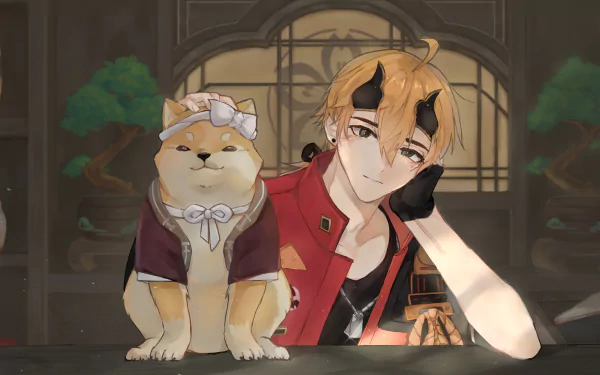 Thoma (Genshin Impact) Shiba (Genshin Impact) video game Genshin Impact HD Desktop Wallpaper | Background Image