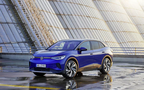 compact car electric car Volkswagen ID.4 Pro vehicle Volkswagen ID.4 HD Desktop Wallpaper | Background Image