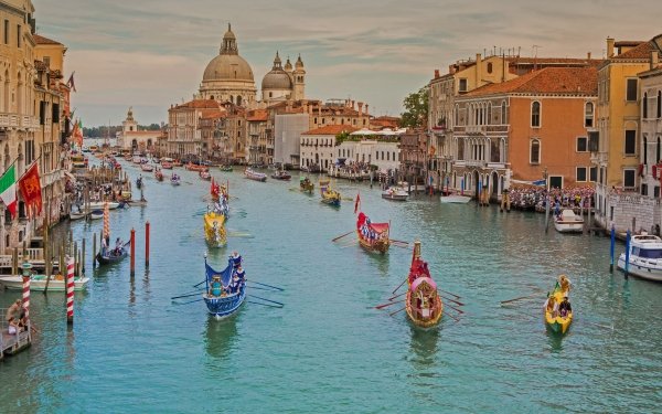 Sports Boat Racing Venice Canal HD Wallpaper | Background Image