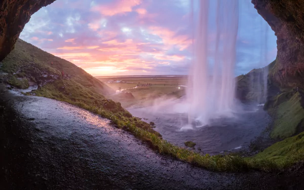 waterfall nature Seljalandsfoss HD Desktop Wallpaper | Background Image