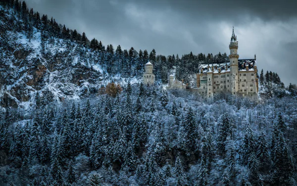 man made Neuschwanstein Castle HD Desktop Wallpaper | Background Image