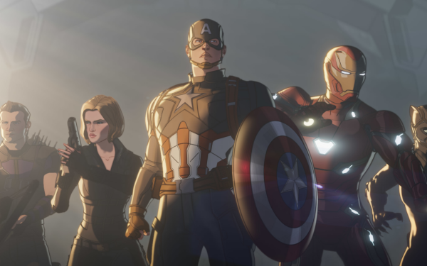 TV Show What If...? Captain America Black Widow Hawkeye Iron Man Black Panther Clint Barton Natasha Romanoff HD Wallpaper | Background Image